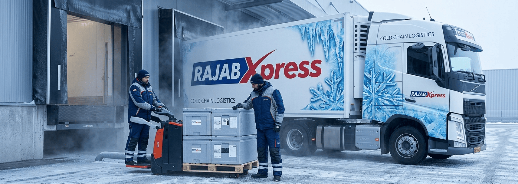 RajabXpress cold-chain and dangerous-goods handling for pharma and hazardous shipments